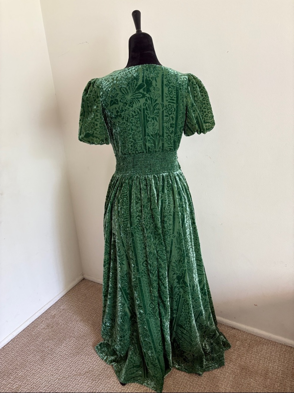 ANTHROPOLOGIE Katerina Velvet Button Front Maxi Dress Size 0 Whimsy Whimsigoth - Picture 13 of 13